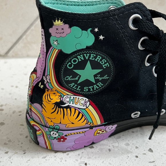 Converse Psychedelic Hoops Black Hi Top Sneaker - Picture 5 of 9